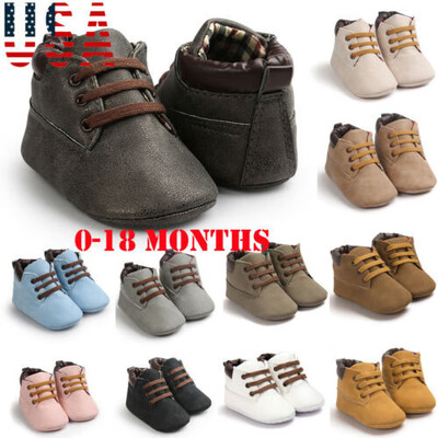 

0-18M Baby Shoes Boy Girl Newborn Soft Soles Leather Crib Soft Sole Shoe Sneaker