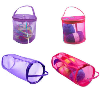 

Mesh Knitting Needle Storage Bag Hollow Yarn Crochet Knit Organizer DIY Craft Tote Sewing Thread Holder