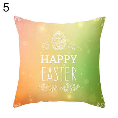 

Easter Rabbit Egg Candy Throw Pillow Case Home Car Decor Sofa Bed Cushion Cover