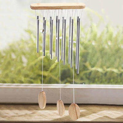 

New Relaxing Wood Copper Tubes Wind Chimes Bells Bring Silvery Sound To The Garden Home Decor Gift carillon de jardin