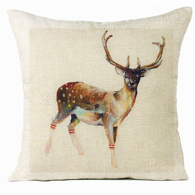 

〖Follure〗Xmas Christmas Elk Sofa Bed Home Decoration Festival Pillow Case Cushion Cover