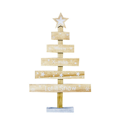 

Wooden Christmas Tree Letters Colored Drawing Table Decor Unique Xmas Decorative Acessories