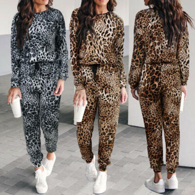 

Sexy Women Leopard Jumpsuit Long Sleeve Club Party Bodycon Jumpsuits Bodysuit
