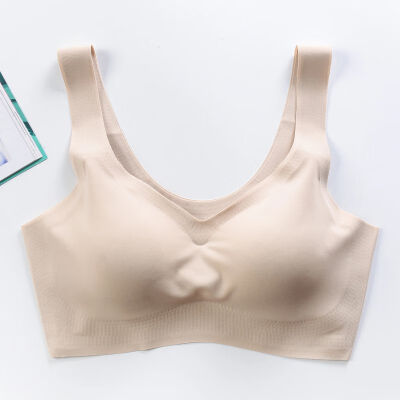 

Sexy Bra With Pads Vest Tops Rimless Bras Seamless Push Up Bra Plus Size  Underwear Wireless Bra Blackwhitenude