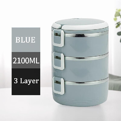 

304 Stainless Steel Lunch Box Round Bowl 700ml Thermal Insulated Meal Box Leakproof Single Layer for Students Office Picnic