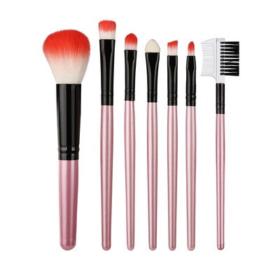 

Gobestart 7 Pcs Wood Makeup Brush EyeShadow Brush Cosmetics Blending Brush Tool