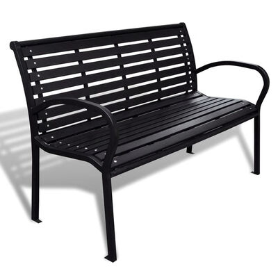 

Garden Bench 492 Steel&WPC Black
