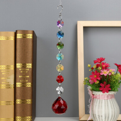 

Toponeto 1PC DIY Bohemian Clear Crystal Ball Prisms Pendant Hanging Wedding Decor Gift