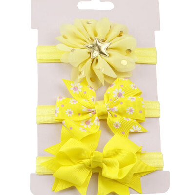

3pcsset Baby Girl Accessories Green Flower Headband Korean Style Bow knot Party Princess Dress Decoration High Quality