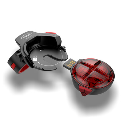 

Bike Tail Light Smart Brake Sensor Warning Light Wireless USB Rechargeable Bike Rear Light LED Safety Taillight Lamp 5 Modes