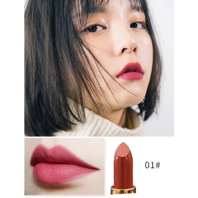 

Small Gold Tube Lipstick Waterproof 24Hours Not Fade Non-stick Cup Colorfast Matte Velvet Lipstick