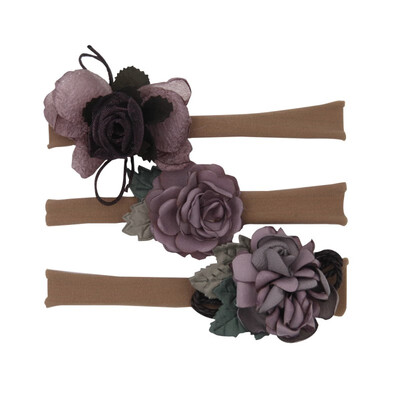

Cloth Multi-color 0-4T Comfortable 3Pcs Infant Baby Girls Kids Toddler Newborn Flower Design Hairband Headwear Hair Accessories