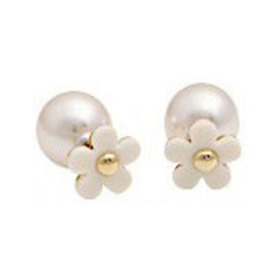 

Worth having Chic Hot Selling Double Pearl Cute Earring Ear Stud Cute Trendy Women Jewelry