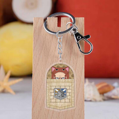 

Attack On Titan Anime Acrylic Double-sided Transparent Keychain Cute Pendant