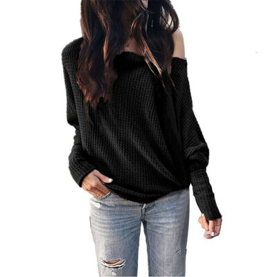 

Strapless Lantern Sleeve T-Shirt Womens Long Sleeve Simple Solid Color Casual Joker Loose Autumn New Fashion Micro Sexy