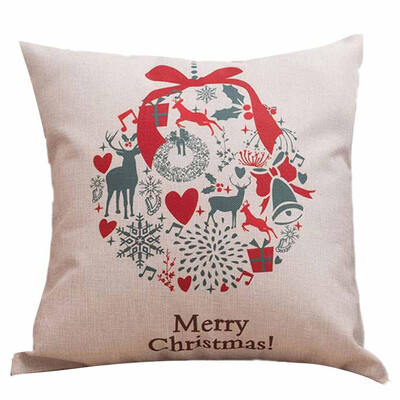 

Tailored Merry Christmas Throw Pillow Cases Cafe Sofa Cushion Cover Home Decor
