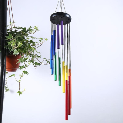

Wind Chime Christmas Decoration Hanging Ornament Colorful Multi-Tube Wind Chimes Thanksgiving Day Home Outdoor Garden Balcony Back