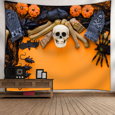 

Toponeto Halloween Moon Pumpkin Tapestry Room Bedspread Wall Art Hanging Home Decor Grand