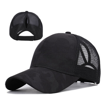 

7 Colors Ponytail Mesh Baseball Cap For Women Girls Summer Fashion Casual Cotton Camo Sun Hats
