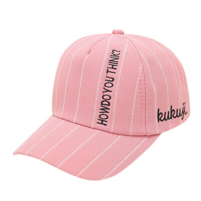 

Kids Ball Hat Baby Boys Girls Spring Casual Baseball Cap Children Adjustable Breathable Striped Letter Printed Hats