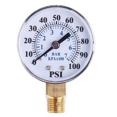 

0-100psi 0-7bar 14inch NPT Face Side Mount Pressure Gauge Dial Air Compressor Meter Hydraulic Pressure Tester Gauge