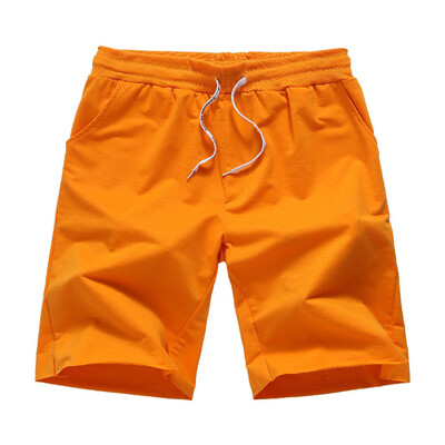 

Gobestart Summer Mens Slim Sports Solid Color Drawstring Open Bag Design Cotton Shorts
