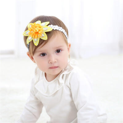 

baby girl sequins flower design family matching headband headdress costume wreath photography props party gift