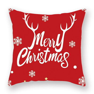 

18X18cm New Christmas Red Plaid Peach Skin Pillow Case Sofa Throw Cushion Cover Home Party Decor Decoration Pillowcase