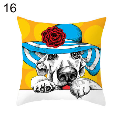 

Cartoon Cat Dog Animal Feather Pillow Case Cushion Cover Sofa Chair Car Decor