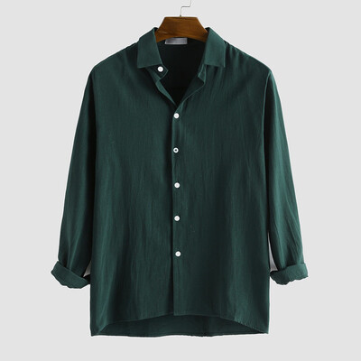 

Tailored Mens Casual Button Turn-Down Collar Slim Fit Long Sleeve Top Shirt Blouse