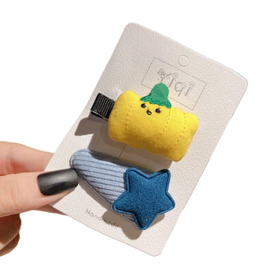 

Girls Hair Pin BB Princess Tiara Baby Card Clip Fruit Stars Strawberry Carrot Pineapple Pumpkin Series Hairpin Hair Accessories
