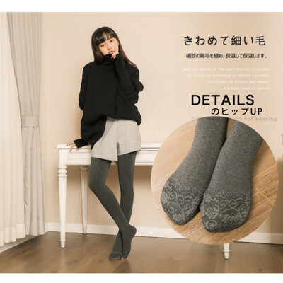 

2018 winter Lace toe - toe integrated pants show thin anti - pilling pantyhose autumn&winter leggings