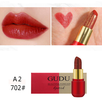 

Starry Gold Diamond Lipstick Moisturizing Easy To Color Smooth Lip Lines Lip Balm With Flash
