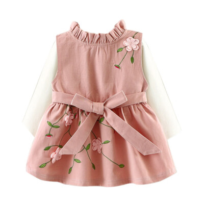 

Baby Girls 2019 cotton princess dress long sleeves Birthday Dress Female Baby Kids Girl Clothes