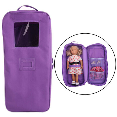 

Siaonvr Doll Travel Suitcase Storage Bag Wardrobe Accessories Bag For 18 inch Doll PK