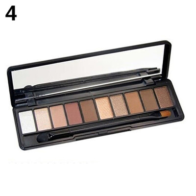 

10 Color Fashion Natural Shimmers Matte Eyeshadow Palette Cosmetic Set with Brush