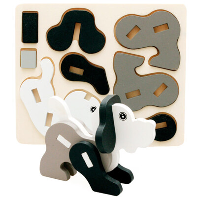 

〖Follure〗Montessori Mini 3D Puzzle Kids Educational Funny Toy Wooden Colorful Jigsaw Gift