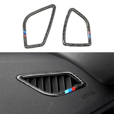 

2pcs Carbon Fiber Instrument Panel Outlet Frame Cover Trim For BMW 34 Series UK