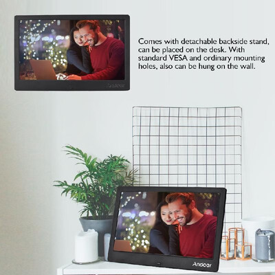 

Andoer 125 Inch Digital Photo Frame Narrow Border 1366768 High Resolution EDP Wide Viewing Angle Display Support Music Video Clo