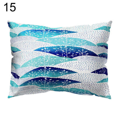 

Sun Flower Circle Leaf Pillow Case Cushion Cover Sofa Bed Car Cafe Office Decor