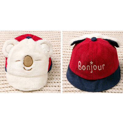 

New Boys Girls Children Cartoon Print Caps Double Sided Hats Toddlers Adjustable Sun Protection Casual Visors