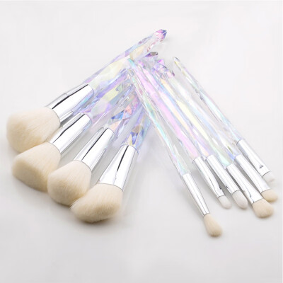 

10pcs Crystal Handle Makeup Brushes Set Loose Powder Eyeshadow Foundation Lip Blush Brush Kit Beauty Makeup Set