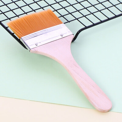 

Toponeto Portable BBQ Brush Oil Painting Brush Wooden Handle Nylon Oil Brush Baking Tool