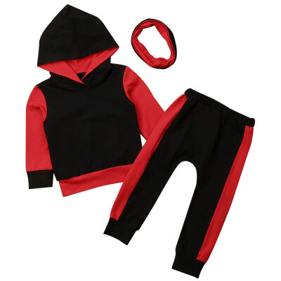 

Baby Girl Boy Hoody Pant Set Solid Color Comfy Baby Clothes