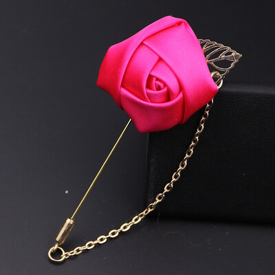 

Mens Suit Shirt Pin Boutique Rose Chain Brooch Pin
