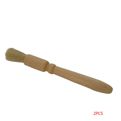 

2 Pcs Natural Bristles Coffee Grinder Cleaning Brush Solid Wood Handle Brush for Grinding Bean Machine