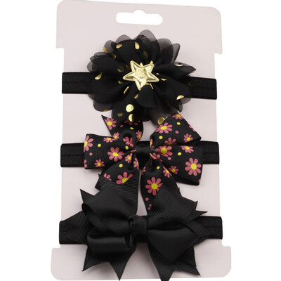 

3pcsset Baby Girl Accessories Green Flower Headband Korean Style Bow knot Party Princess Dress Decoration High Quality