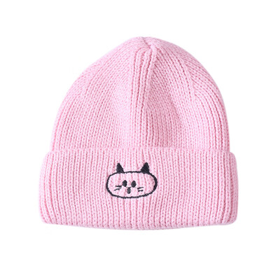 

Newborn Boys Girls Caps Cute Autumn Winter Warm Kids Baby Cartoon Print Hats Wool Hemming Caps Baby Hats Newborn Unisex NEW