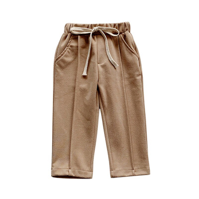 

Autumn Baby Girls Kids Pants Solid Color Casual Trousers Infants Children Clothes Princess Long Pant Girl Wild Straight Pants