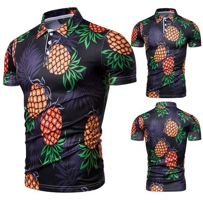 

Toponeto Mens Summer Casual Fashion Printing V-Neck Loose Short Sleeve T-shirt Tops